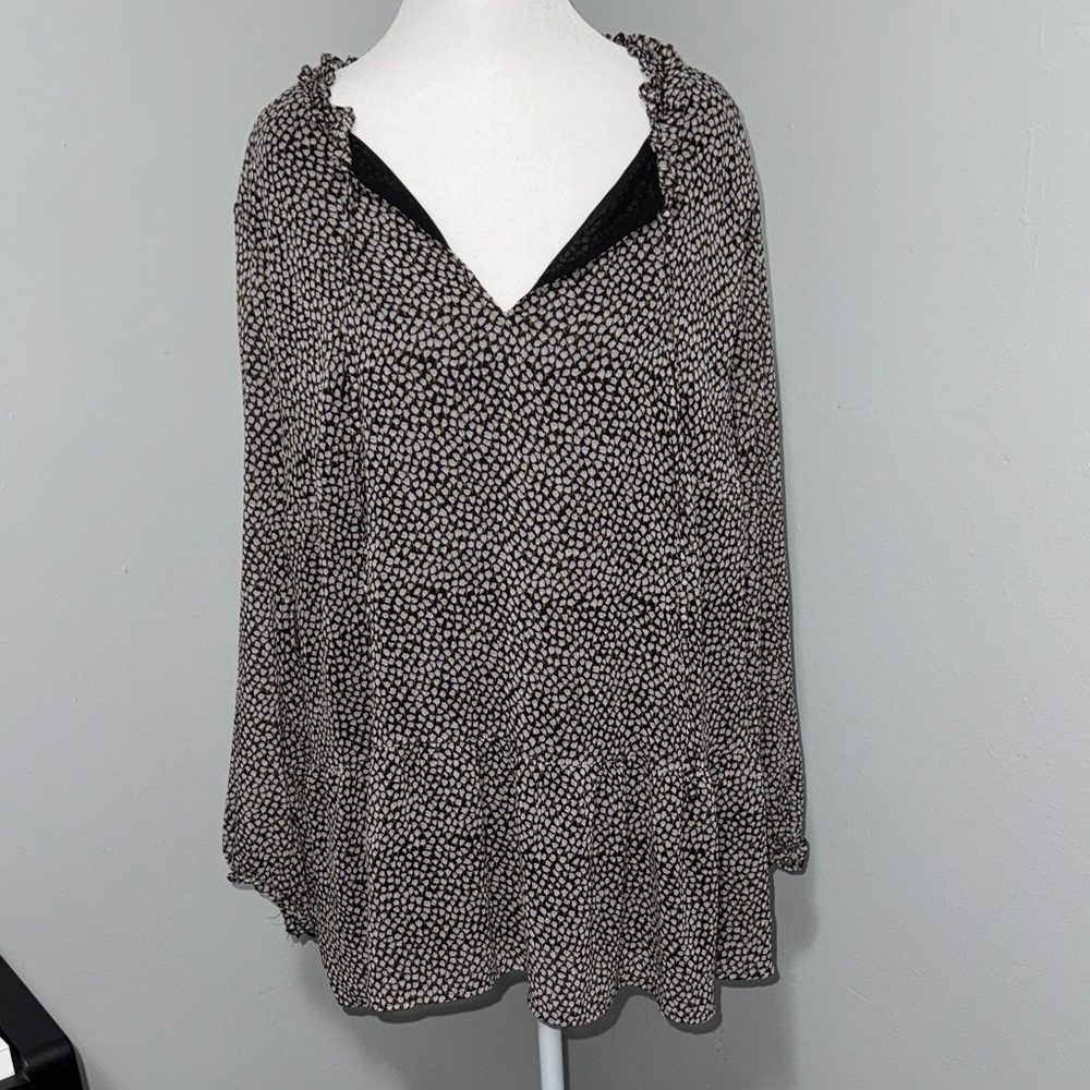 LOFT Black and brown floral Women's Top